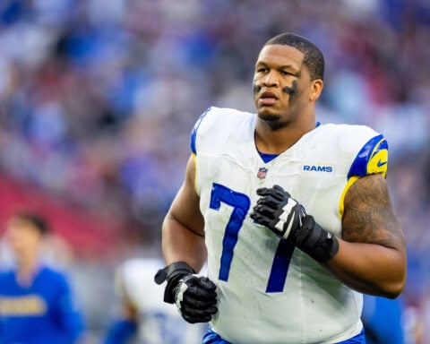 LA Rams left tackle Alaric Jackson has been arrested on suspicion of felony domestic violence