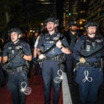 A 'rowdy' Knicks watch party ends with 21 in custody and 5 officers injured