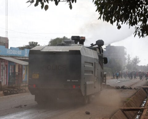 Protester shot at demonstration against US Ebola facility in Kenya