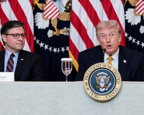 US House Speaker Johnson meets with Trump with surveillance law at risk
