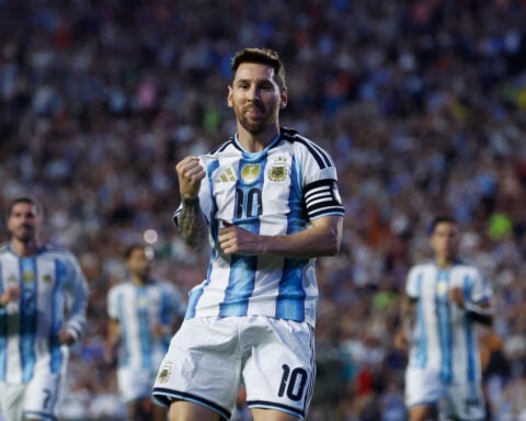 Messi scores on a penalty as Argentina beats Iceland 3-0 in its final World Cup tune-up