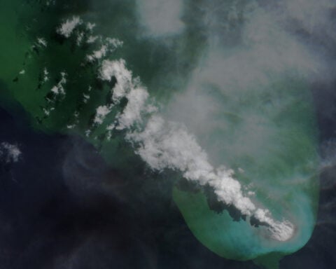 Pumice clogs island shores after Papua New Guinea eruption, stoking fears of food shortage