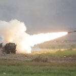 Taiwan fires rockets in China's direction from a U.S.-supplied mobile launching system in drill