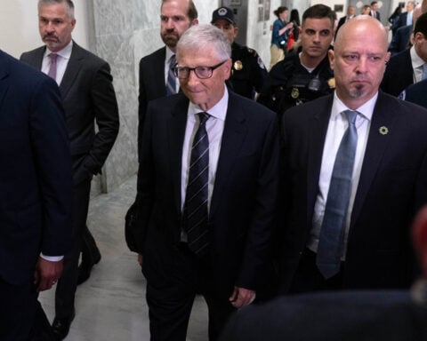 Bill Gates arrives for testimony in a congressional panel's Jeffrey Epstein investigation