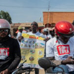 Motorcycle taxi drivers in Congo rally for Ebola awareness as attacks hinder response