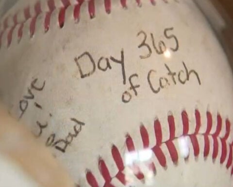 Family completes late father’s goal of 365 days of catch after he died mid-challenge