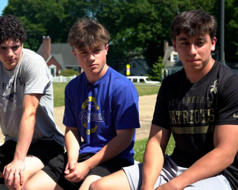 Teens rescue man after kayak overturns in pond: "His head kept on going under"