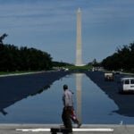 ‘Residual algae’ coats part of newly opened Reflecting Pool