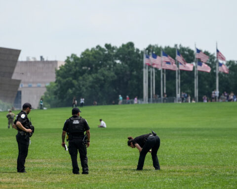 US authorities investigate huge '8647' marking on grounds of National Mall in Washington