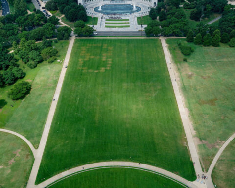 Huge ‘8647’ etched into grass on the National Mall, aerial images show