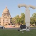Inflatable IUD displayed at Mississippi Capitol to promote contraception access