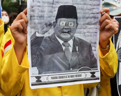Students in anti-Prabowo protests say Indonesia 'heading' for bankruptcy