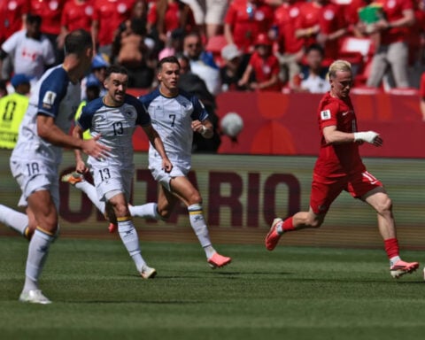 Canada draws level with Bosnia in second half of co-host’s World Cup opener