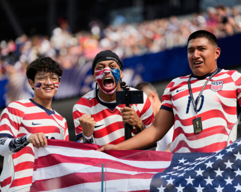 Roaring crowds in stars and stripes show up for the US team, and soccer's moment in their country