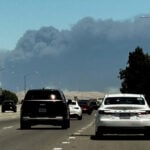 Unhealthy air quality in California city as huge warehouse fire burns for 3rd day