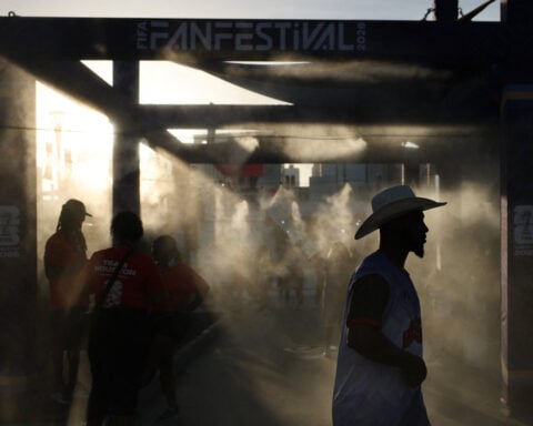 Soccer-Beating the heat no problem for World Cup fans in sweltering Houston