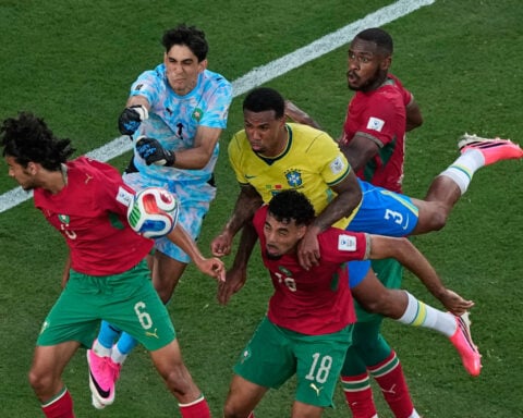Brazil rallies for 1-1 draw against Morocco in its World Cup opener behind Vinícius Júnior's goal