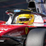 Hamilton celebrates 1st victory with Ferrari after winning Barcelona GP as Antonelli breaks down
