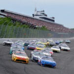 Denny Hamlin wins the NASCAR Cup race at Pocono for his third straight victory