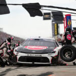 Denny Hamlin wins the NASCAR Cup race at Pocono for his third straight victory