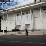 Kennedy Center exterior remains covered after Trump’s name is removed