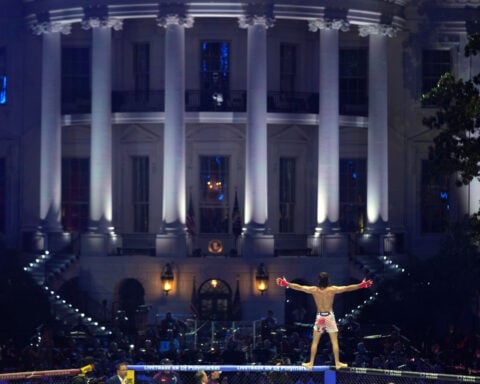 Trump celebrates 80th birthday with an Iran deal and UFC cage fights at the White House
