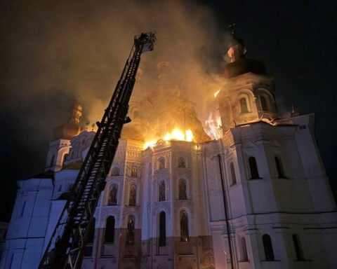 Russia says it did not strike Kyiv monastery, says a U.S.-made Patriot air defence missile did