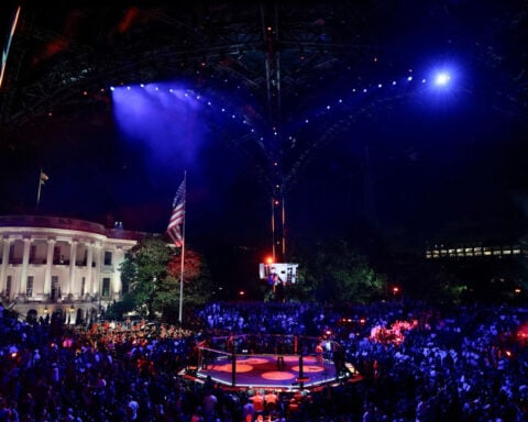 With UFC fight night wrapped at the White House, days of breakdown and cleanup begin