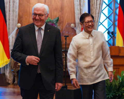 German president says Europe is worried over tensions in the disputed South China Sea