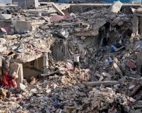 Few residents return to Lebanon's Nabatiyeh after a US-Iran truce with fighting nearby