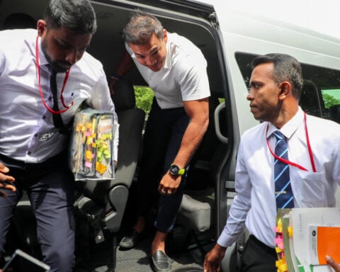 Sri Lanka bribery commission arrests ex-president's son, court gives bail