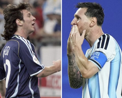 Lionel Messi ties men's World Cup goals record with a hat trick as Argentina tops Algeria