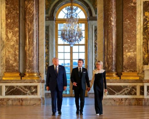 France's Macron hosts Trump at Versailles Palace
