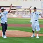 Brunson and Hart throw out first pitches at Yankee Stadium as Knicks celebrate NBA title