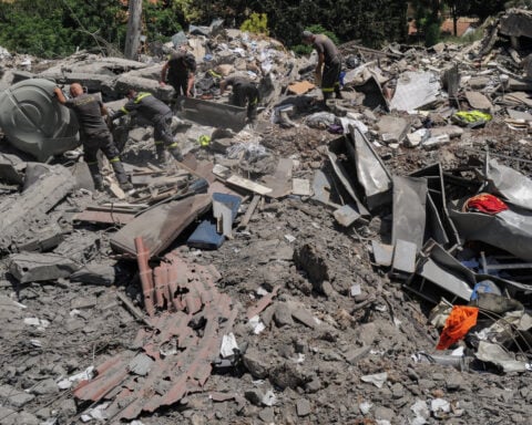 In Lebanon, first responders salvage memories from debris of destroyed HQ