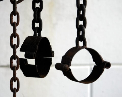 A crucial tool of the slave trade, shackles evoke an ugly part of America's past