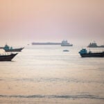 The Strait of Hormuz is closed again. Few ships were leaving the waterway in the first place