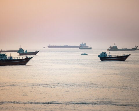The Strait of Hormuz is closing again. Few ships were leaving the waterway in the first place