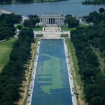 Algae, peeling blue material, conspiracy theories: Reflecting Pool takes national spotlight
