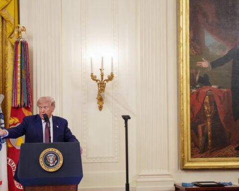 Trump says no toll on Strait of Hormuz unless US imposes one