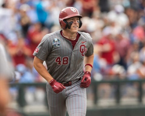 Oklahoma a win away from national title after roughing up North Carolina ace in Game 1 of CWS finals