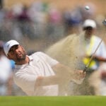 Scottie Scheffler has an eventful back nine to tie for second through three US Open rounds