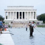 Trump, blaming alleged vandals, says Washington Reflecting Pool needs repairs