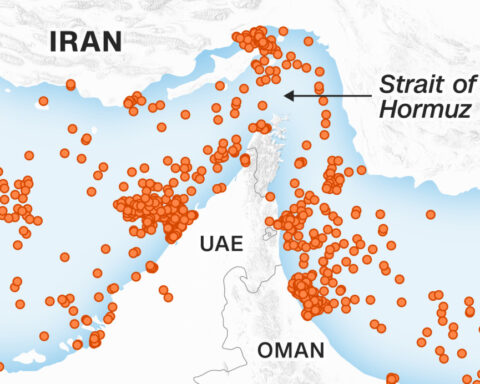Tracking traffic in the Strait of Hormuz, in maps and charts