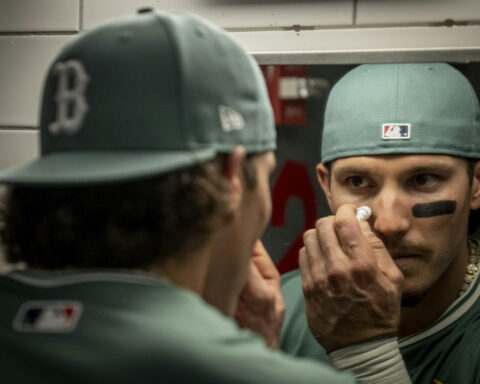 Why do baseball players put a black mark under their eyes?