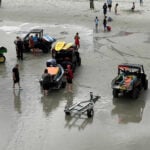 South Carolina crews rescue combative swimmer at pier