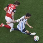 Lionel Messi misses penalty kick with a chance to break the World Cup scoring record with Argentina
