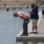 Patrols and nanobubbles continue at the Reflecting Pool as Trump looks for a renovation do-over