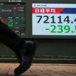 Asian shares are trading mixed amid caution about the war in Iran