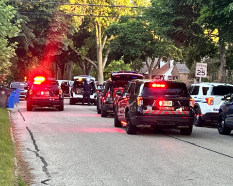 ‘Put down the sharp object’: Hours-long barricade situation ends peacefully, with person taken out on stretcher